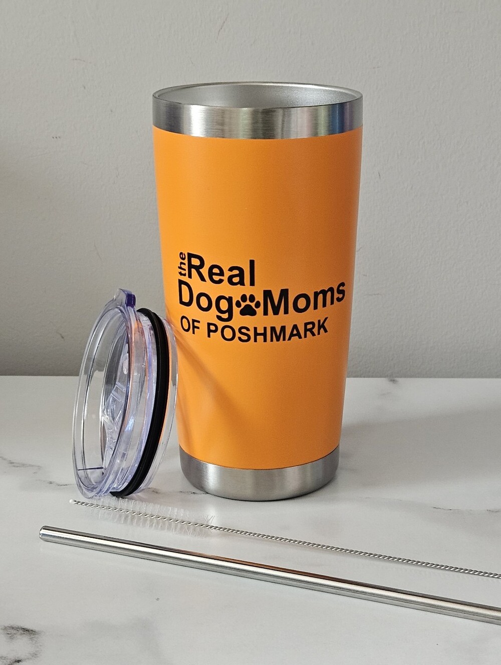 🐶🐾 "The Real Dog Moms Of Poshmark" 20oz Tumbler w/ Lid & Straw- Pick 1 - Picture 4 of 14